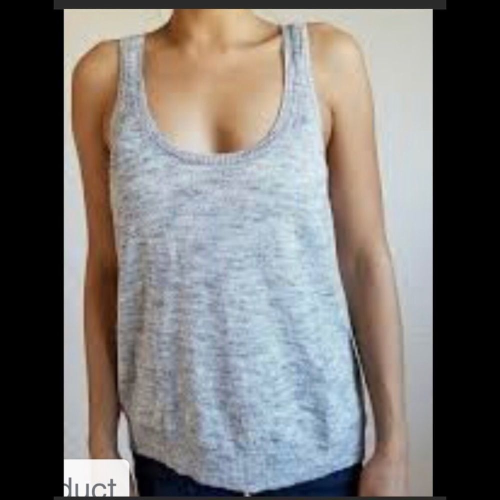 Theory blue linen tank top size SP